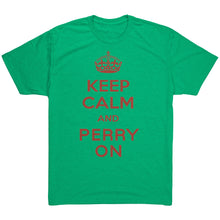Load image into Gallery viewer, Men&#39;s Keep Calm and Perry On - Red Font Triblend T-Shirt