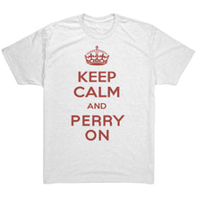 Load image into Gallery viewer, Men&#39;s Keep Calm and Perry On - Red Font Triblend T-Shirt