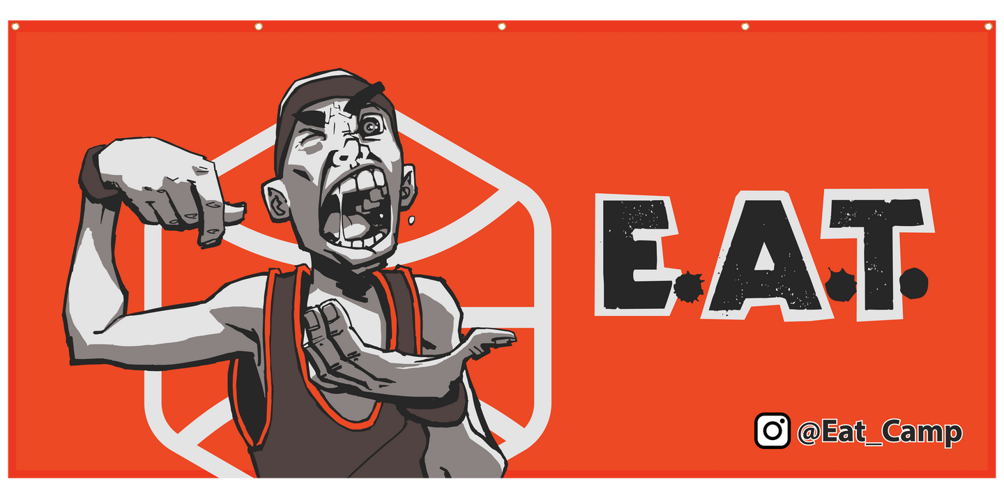 E.A.T. Double Sided Banner - 120X 55 Inches