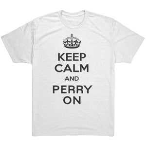 Men's Keep Calm and Perry On - Black Font Triblend T-Shirt