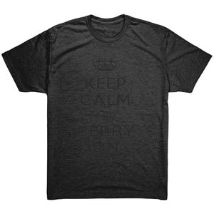 Men's Keep Calm and Perry On - Black Font Triblend T-Shirt