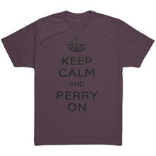 Load image into Gallery viewer, Men&#39;s Keep Calm and Perry On - Black Font Triblend T-Shirt