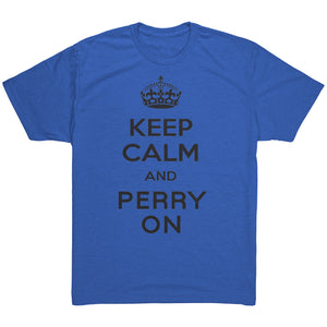 Men's Keep Calm and Perry On - Black Font Triblend T-Shirt