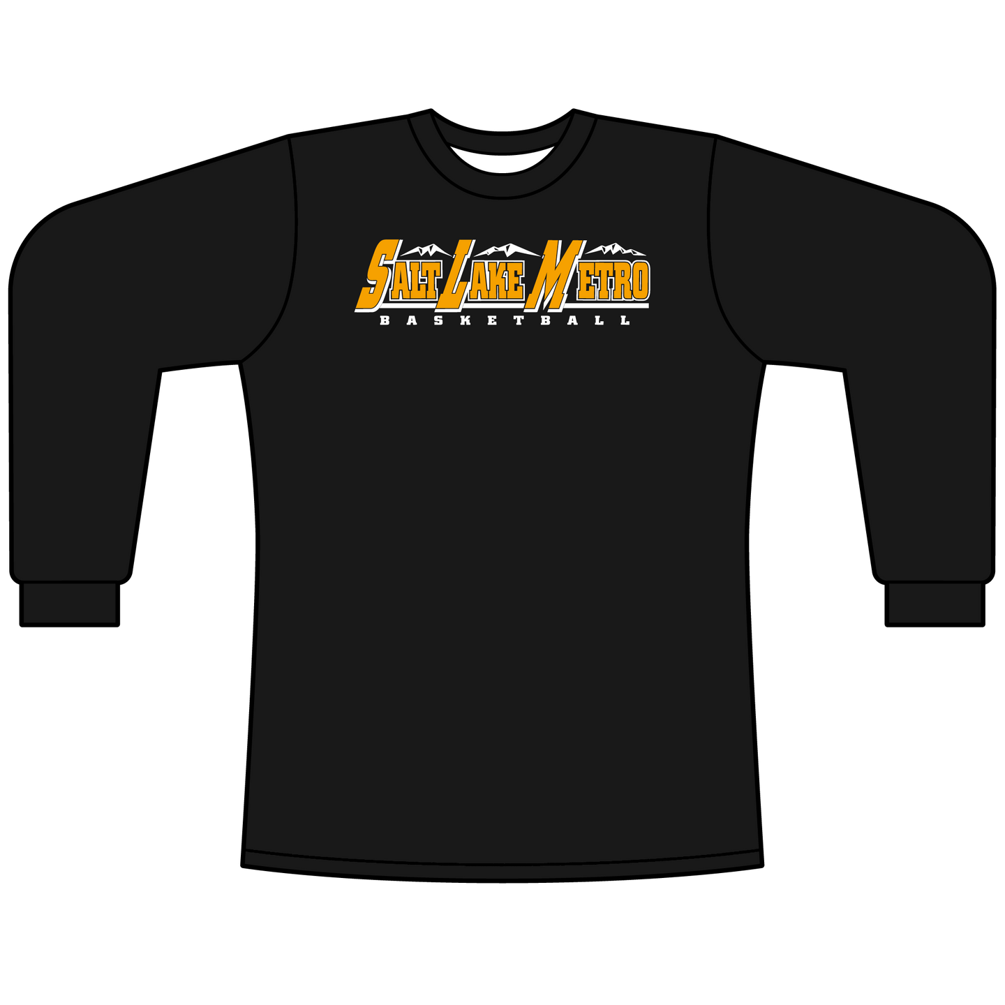 Men's Black Salt Lake Metro Long Sleeve College Alumni Performance Shirt