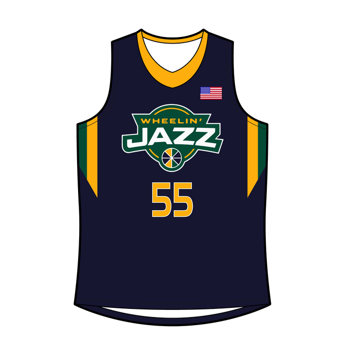 Official Wheelin' Jazz Away Game Basketball Jersey