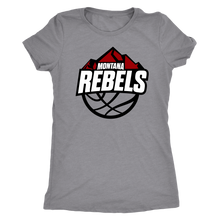 Load image into Gallery viewer, Products Women&#39;s Montana Rebels Premium Triblend T-Shirt (White on Black Logo)