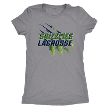 Load image into Gallery viewer, Women&#39;s Triblend Copper Hills Grizzlies Lacrosse Personalized T-Shirt
