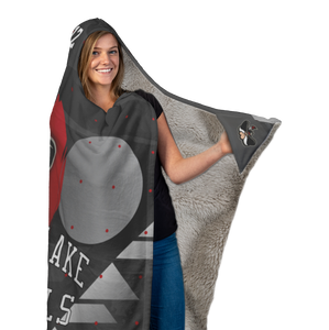 Salt Lake Rebels Abstract Premium Hooded Sherpa Blanket with Personalized Mittens