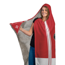 Load image into Gallery viewer, Classic Red Salt Lake Rebels Premium Hooded Sherpa Blanket with Personalized Mittens