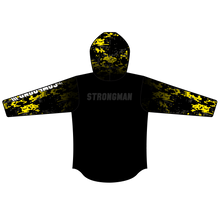 Load image into Gallery viewer, The Compound Men&#39;s STRONGMAN Performance Hoodie with Hip Hop Hem and Front Pockets