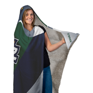Wheelin' Jazz Premium Hooded Sherpa Blanket with Personalized Mittens