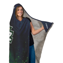 Load image into Gallery viewer, Wheelin&#39; Jazz Fire Premium Hooded Sherpa Blanket with Personalized Mittens