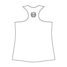 Load image into Gallery viewer, Women&#39;s Black Laurel Leaf Compound White Racerback Tank
