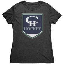 Load image into Gallery viewer, Women&#39;s Copper Hills Hockey CH Crest Triblend T-Shirt
