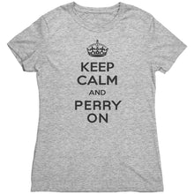 Load image into Gallery viewer, Women&#39;s Keep Calm and Perry On - Black Font Triblend T-Shirt
