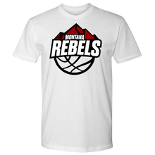 Load image into Gallery viewer, Men&#39;s Montana Rebels (White on Black Logo) T-Shirt