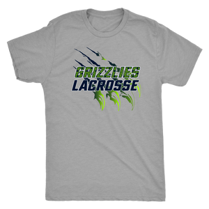 Men's Triblend Copper Hills Grizzlies Lacrosse Personalized T-Shirt