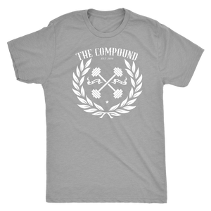 Men's White Laurel Leaf Compound Triblend T-Shirt