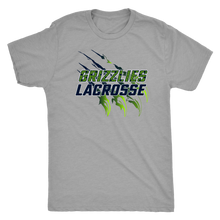 Load image into Gallery viewer, Men&#39;s Triblend Copper Hills Grizzlies Lacrosse T-Shirt