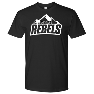 Men's Montana Rebels (Front and Back Print) Black T-Shirt