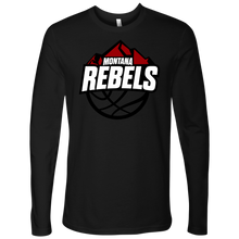Load image into Gallery viewer, Adult Montana Rebels (White on Black Logo) Long Sleeve Shirt