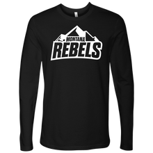 Load image into Gallery viewer, Adult Montana Rebels (Front and Back Print) Black Long Sleeve Shirt