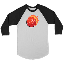 Load image into Gallery viewer, Adult Utah Heat It Up 3/4 Raglan Shirt with Contrast Sleeves (front and back print)