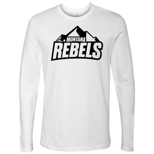 Adult Montana Rebels (Front and Back Print) White Long Sleeve Shirt