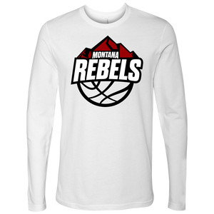 Adult Montana Rebels (White on Black Logo) Long Sleeve Shirt