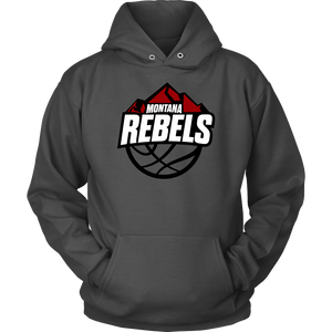 Adult Montana Rebels (White on Black Logo) Hoodie