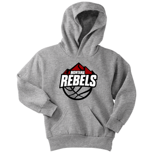 Youth Montana Rebels (White on Black Logo) Hoodie