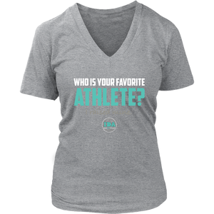 Women IDA Favorite Athlete V-Neck T-Shirt