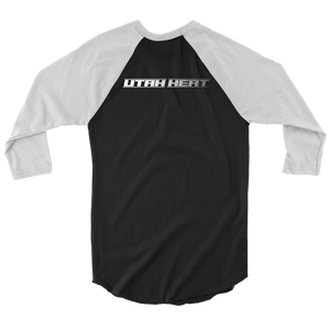 Adult Utah Heat It Up 3/4 Raglan Shirt with Contrast Sleeves (front and back print)