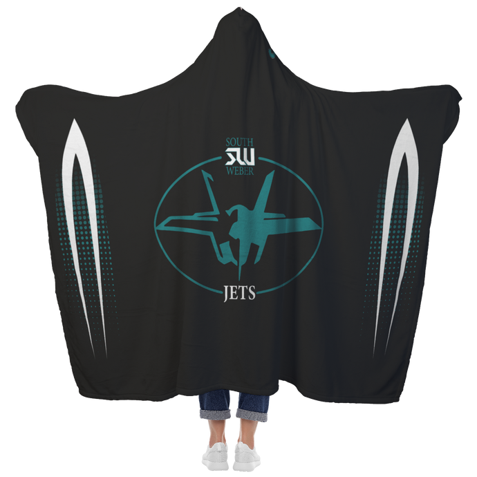 South Weber Premium Hooded Sherpa Blanket with Personalized Mittens