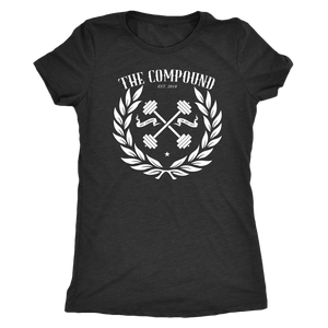 Women's White Laurel Leaf Compound Triblend T-Shirt
