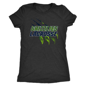 Women's Triblend Copper Hills Grizzlies Lacrosse Personalized T-Shirt