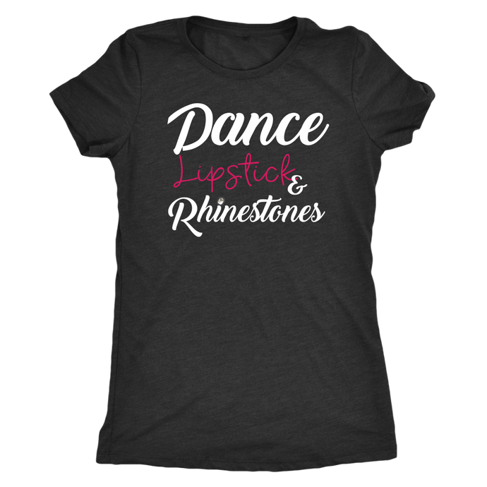 Women's IDA Staff Dance, Lipstick & Rhinestones Premium Tri-Blend T-Shirt