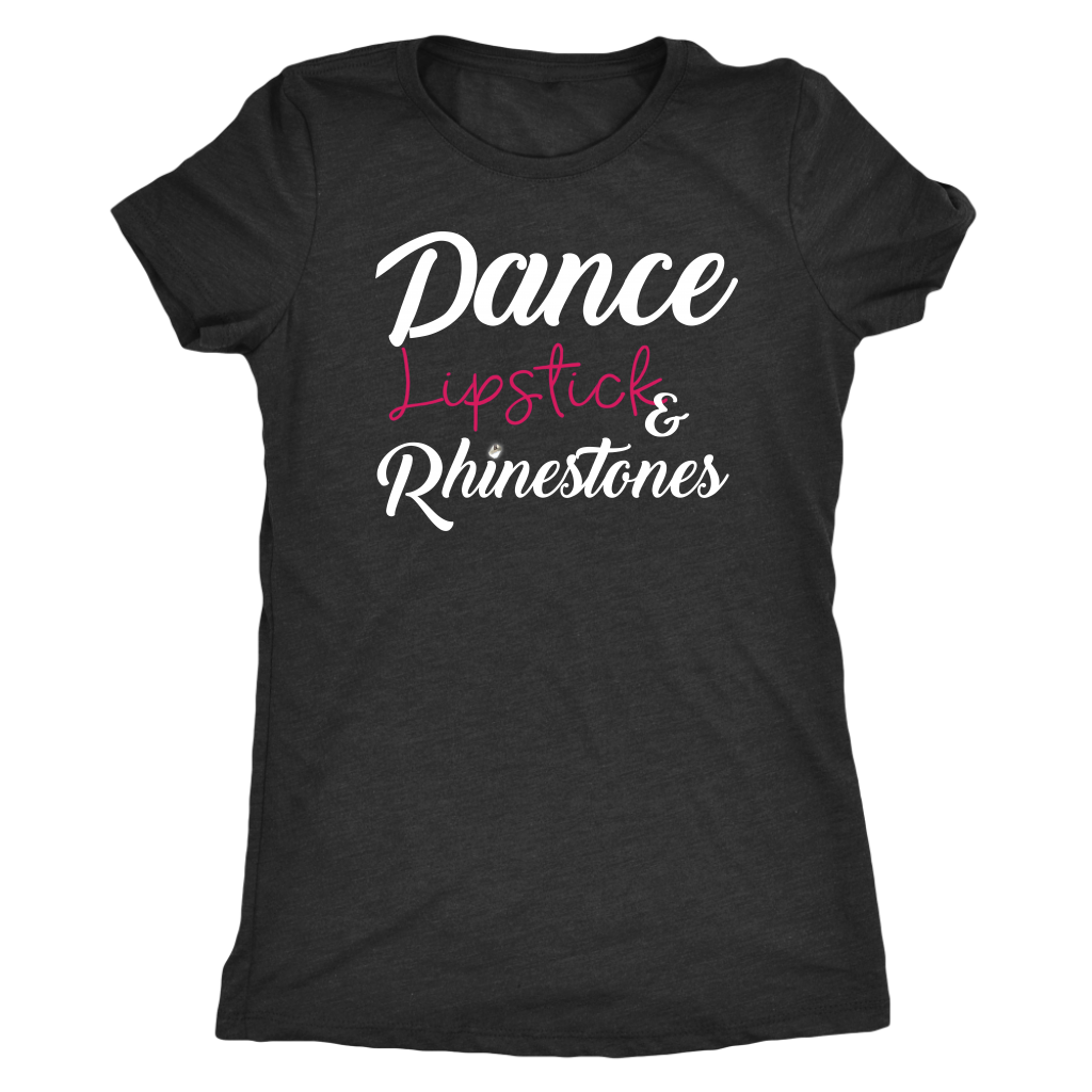 Women's IDA Staff Dance, Lipstick & Rhinestones Premium Tri-Blend T-Shirt