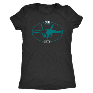 Women's South Weber Jets Premium Triblend Vintage Black T-Shirt