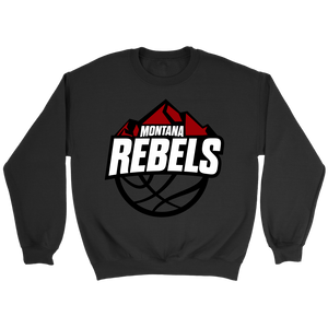 Adult Montana Rebels Sweatshirt (White on Black Logo)