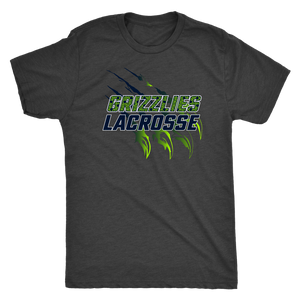 Men's Triblend Copper Hills Grizzlies Lacrosse Personalized T-Shirt
