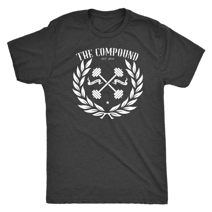 Men's White Laurel Leaf Compound Triblend T-Shirt