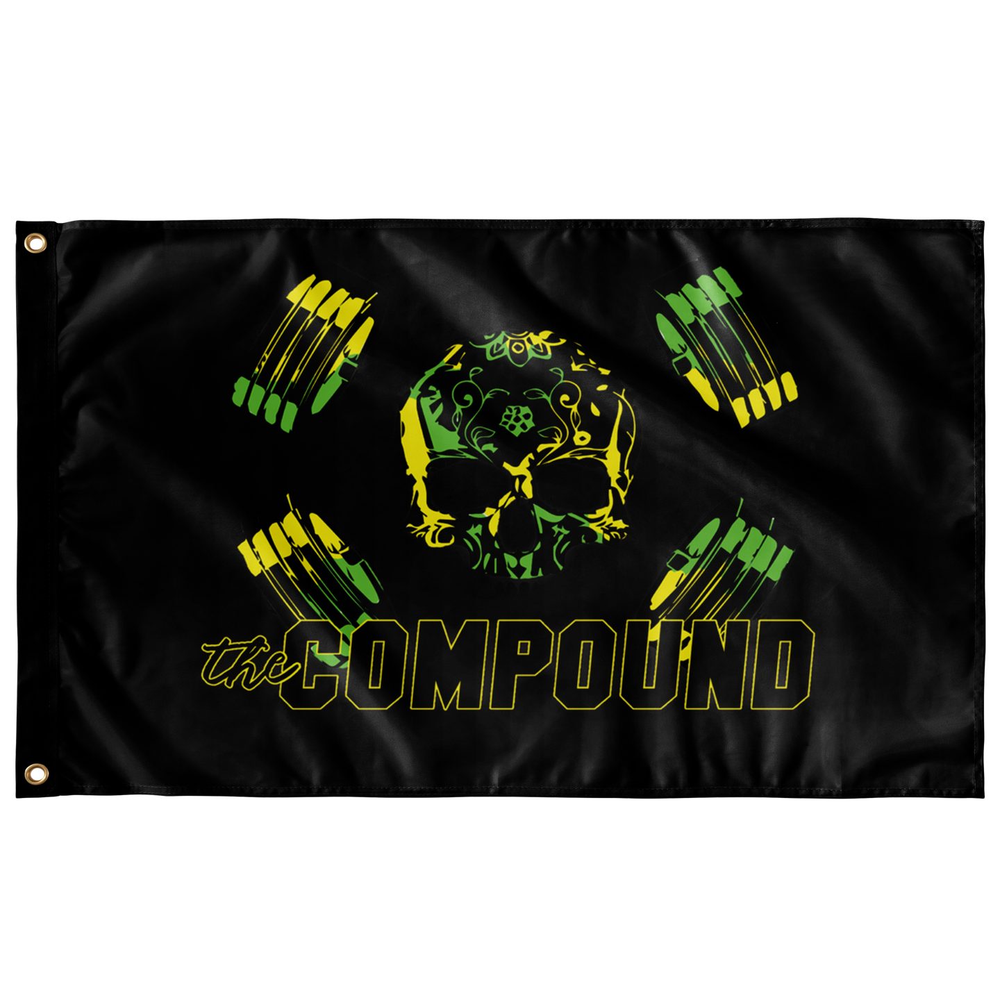 The Compound Double Sided Skull Wall Flag