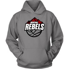 Load image into Gallery viewer, Adult Montana Rebels (White on Black Logo) Hoodie