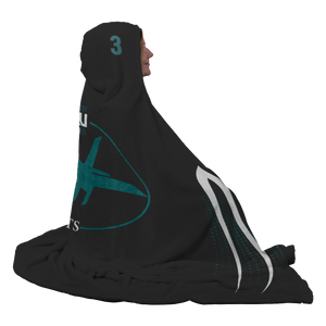 South Weber Premium Hooded Sherpa Blanket with Personalized Mittens